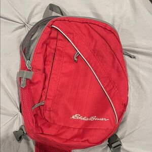 Eddie Bauer Pink Backpack with Gray Trim